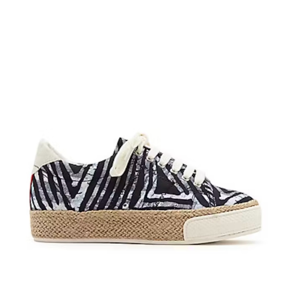 Dolce Vita Black and White Zebra Print Sneakers